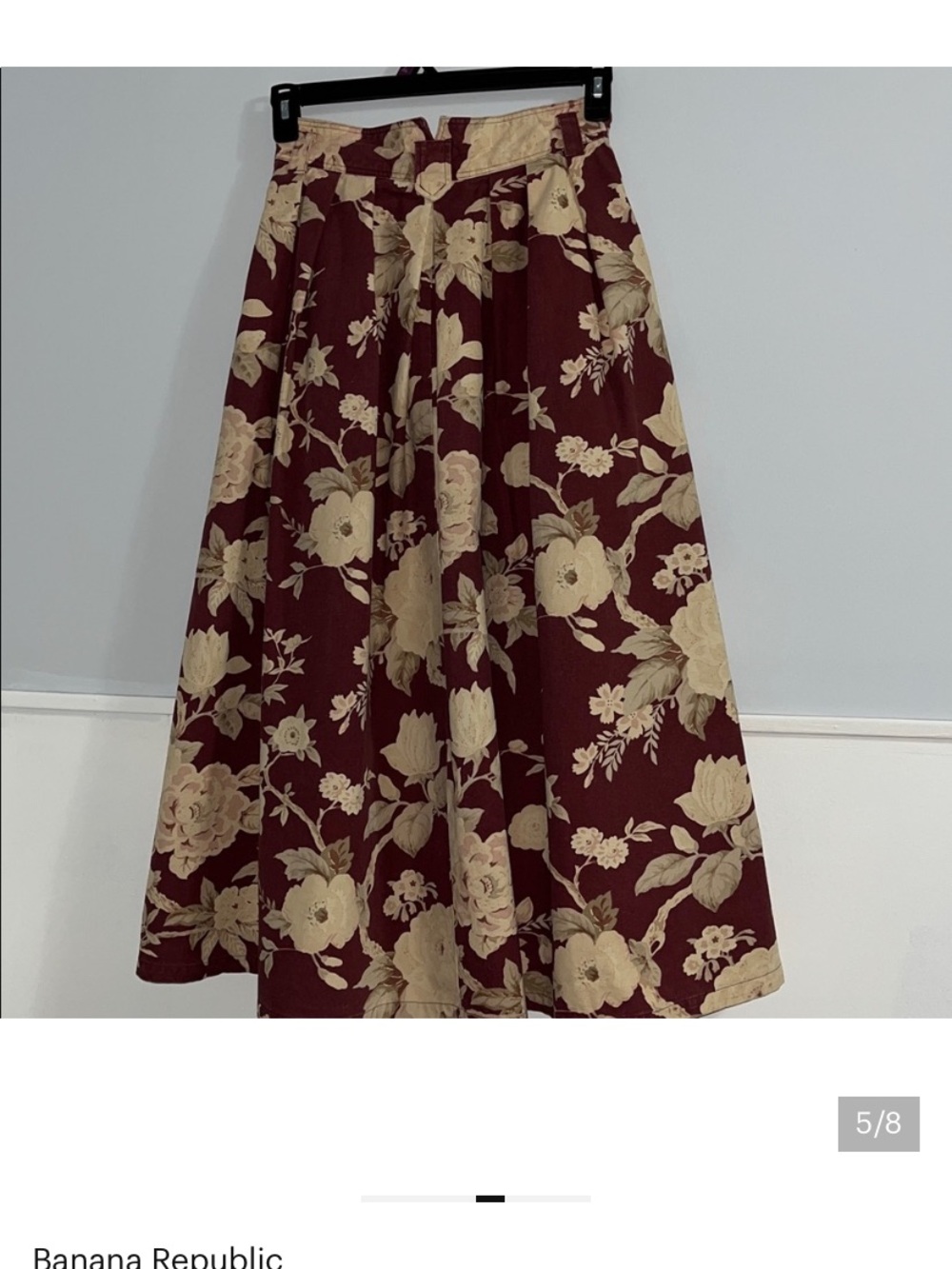 VTG Banana Republic SAFARI Floral A-Line Skirt 1980’s size 10